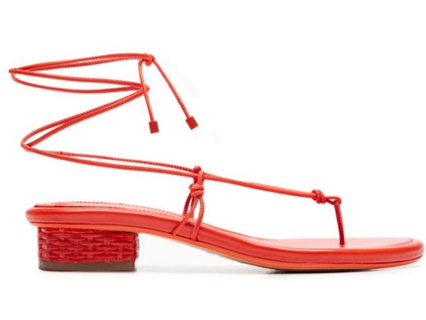 Flat Tiras Vermelho Arara