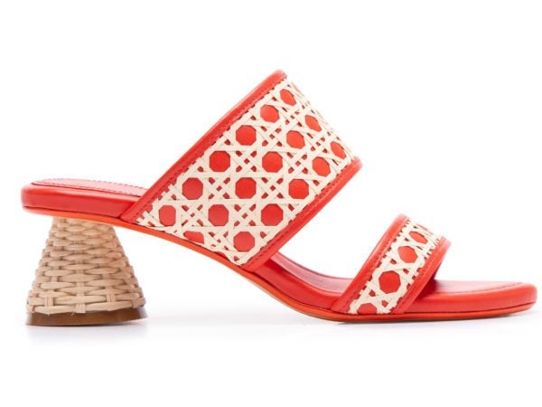 Mule Cone Palha Vermelho Arara