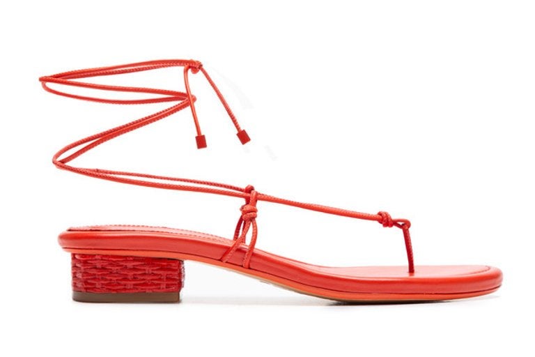 Flat Tiras Vermelho Arara